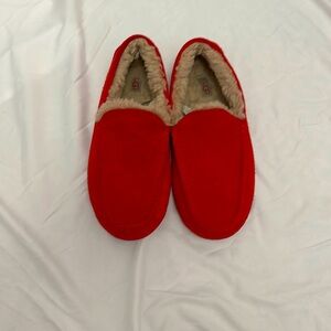 Red ugg slippers. Lightly worn.